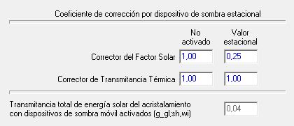 Corrector del Factor solar